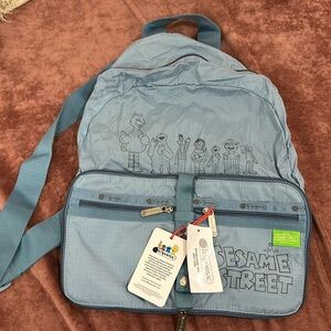 NWT Limited Edition LeSportsac x Sesame Street Packable Chums Backpack